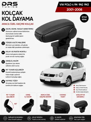 Drs Tuning Polo 4 9N 9N2 9N3 2001 - 2008 Kolçak Kol Dayama Siyah