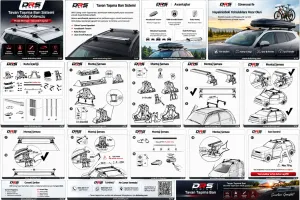 Citroen C4 2010-2018 Arası ile uyumlu Tavan Barı Trophy Bars Ara Atkı Siyah - Görsel 2