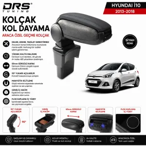 Hyundai İ10 2013 - 2018 Kolçak Kol Dayama Siyah