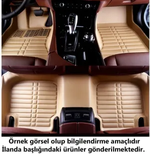 Toyota Uyumlu Corolla E210 2024 Sonrası 5D Havuzlu Bej Karbon Dizayn Paspas Seti - Görsel 2