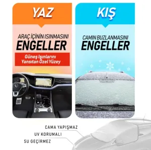 Tofas Doğan Ön Cam için Kar ve Güneş Koruyucu Branda - Görsel 3
