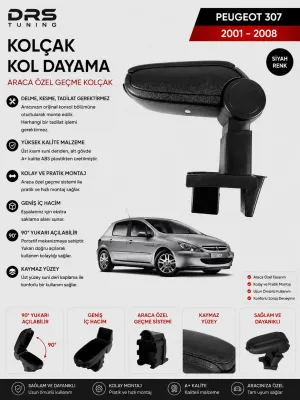 Drs Tuning Peugeot 307  2001 - 2008  Kolçak Kol Dayama Siyah
