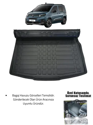 Sahler Citroen Berlingo 2019+ Uyumlu 4.5D Premium Havuzlu Oto Paspas Ve Liner Marka 3D Bagaj Havuzu - Görsel 2