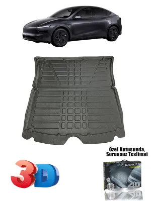 Sahler Tesla Model Y Juniper 2025+ Uyumlu 4.5D Premium Havuzlu Oto Paspas ve Liner Marka 3D Bagaj Havuzu - Görsel 2