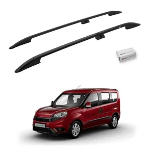 Turtle Fiat Doblo 2 2010-2022 / Kısa Şasi Tavan Çıtası Crown Siyah