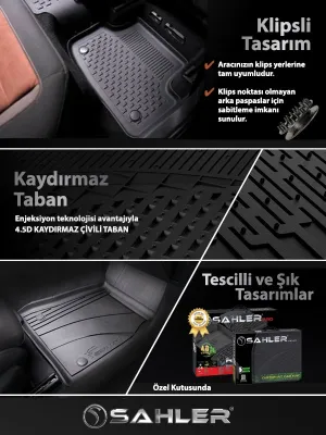 Skoda Karoq 2018+ Uyumlu SAHLER Araca Özel 4.5D Havuzlu Oto Paspas - Koroq - Görsel 5