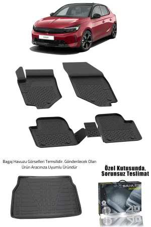 Sahler Opel Corsa F 2020+ Uyumlu 4.5D Premium Havuzlu Oto Paspas ve Liner Marka 3D Bagaj Havuzu - Görsel 2