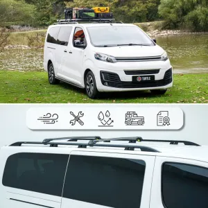 Turtle Drs Tuning Transporter (T7) 2023-2025 / Kısa Şasi Tavan Çıtası Crown Siyah - Görsel 4