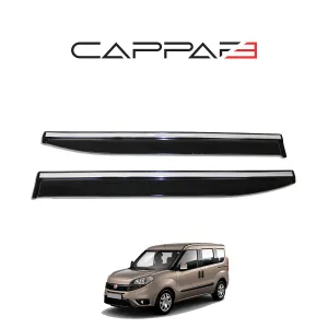 Fiat Doblo 2015-2022 Yıl Aralığı Uyumlu Cam Rüzgarlığı Kromlu 4 Parça - Görsel 2