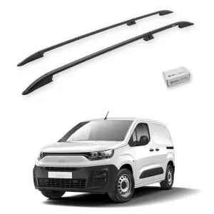 Turtle Fiat Doblo(K9) 2023-2025 / Uzun Şasi Tavan Çıtası Crown Siyah