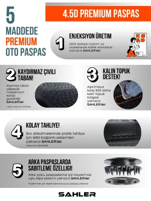 Sahler Toyota C-HR 2 2023+ Uyumlu 4.5D Premium Havuzlu Oto Paspas ve Liner Marka 3D SES SİSTEMSİZ Bagaj Havuzu - Görsel 3
