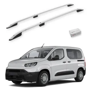 Turtle Toyota Proace City 2019-2025 / Uzun Şasi Tavan Çıtası Crown Gri