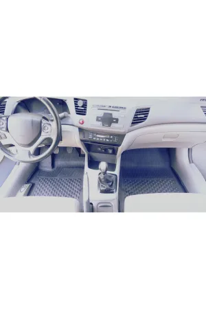 Honda Civic 2012-2015 Uyumlu SAHLER Araca Özel Bej 4.5D Havuzlu Oto Paspas - Honda Civic Fb7 - Görsel 3