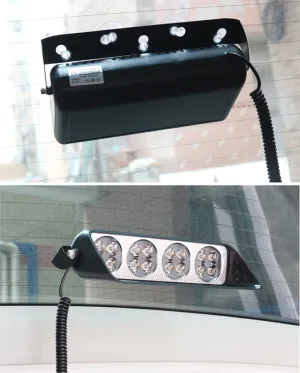Space Cam İçi Çakar Lamba Uzaktan Kumandalı 16 Led 24W 12V Kırmızı-Mavi / LAPA520 - Görsel 4