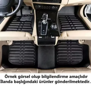 Renault Uyumlu Taliant 2021 Sonrası 5D Havuzlu Karbon Dizayn Paspas Seti thumb 1