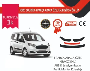 Boğaziçi uyumlu Ford Courier 2018-2023 4 Parça Ön Lip Kırmızı modelleri DRS Tuning'de. Kaliteli malzeme, hızlı kargo ve güvenli alışverişle hemen inceleyin.