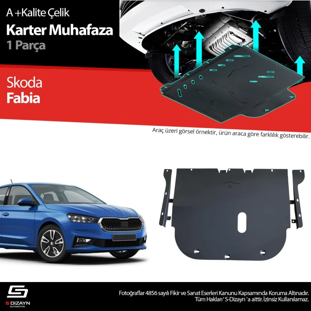 Drs Tuning Skoda Fabia Çelik Karter Muhafaza Koruma 2021 Üzeri A+ Kalite