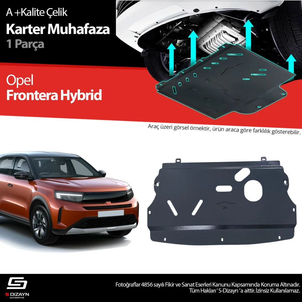 Opel Frontera Hybrid 1.2 Çelik Karter Muhafaza Koruma 2024 Üzeri A+ Kalite