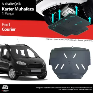 S-Dizayn Ford Courier Çelik Karter Muhafaza Koruma 2018-2023 A+ Kalite thumb 1