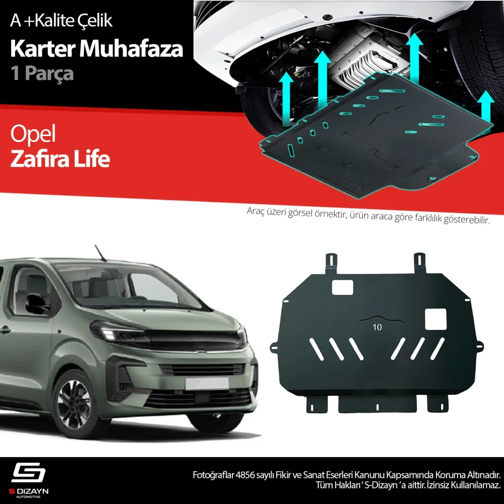 Drs Tuning Opel Zafira Life 2.0 Çelik Karter Muhafaza Koruma 2020 Üzeri A+ Kalite