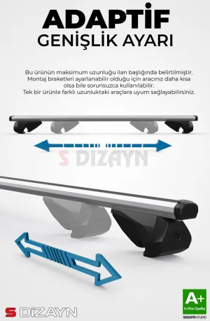 Drs Tuning Seat Ateca S-Bar Atlas V1 Ara Atkı Tavan Taşıyıcı Barı Gri 130 Cm 2017 Üzeri A+ Kalite - Görsel 2