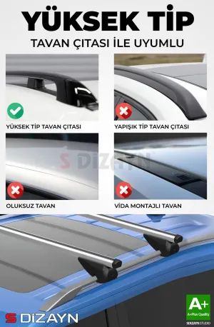 Drs Tuning Mazda CX-5 S-Bar Atlas V1 Ara Atkı Tavan Taşıyıcı Barı Gri 130 Cm 2012-2016 A+ Kalite - Görsel 3