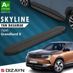 Opel Grandland 2021-Günümüz (Grandland) uyumlu X 2 Hybrid Skyline Siyah Yan Basamak 183 Cm 2024 Üzeri A+ Kalite modelleri DRS Tuning'de. Kaliteli malzeme,