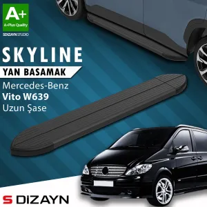 s-dizayn uyumlu Mercedes Vito W639 Uzun Şase Skyline Siyah Yan Basamak 253 Cm 2004-2014 A+ Kalite modelleri DRS Tuning'de. Kaliteli malzeme, hızlı kargo ve