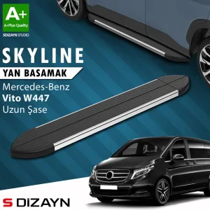 s-dizayn uyumlu Mercedes Vito W447 Uzun Şase Skyline Krom Yan Basamak 253 Cm 2014 Üzeri A+ Kalite modelleri DRS Tuning'de. Kaliteli malzeme, hızlı kargo ve