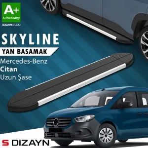 s-dizayn uyumlu Mercedes Citan Uzun Şase Skyline Aluminyum Yan Basamak 223 Cm 2012-2021 A+ Kalite modelleri DRS Tuning'de. Kaliteli malzeme, hızlı kargo ve