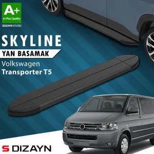 s-dizayn uyumlu VW Transporter T5 Kısa Şase Skyline Siyah Yan Basamak 213 Cm 2003-2015 A+ Kalite modelleri DRS Tuning'de. Kaliteli malzeme, hızlı kargo ve