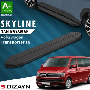 s-dizayn uyumlu VW Transporter T6 Kısa Şase Skyline Siyah Yan Basamak 213 Cm 2015-2019 A+ Kalite modelleri DRS Tuning'de. Kaliteli malzeme, hızlı kargo ve