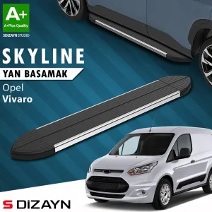 S-Dizayn Opel Vivaro B Kısa Şase Skyline Krom Yan Basamak 213 Cm 2015-2018 A+ Kalite thumb 1