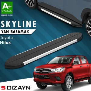 S-Dizayn Toyota Hilux 8 Skyline Aluminyum Yan Basamak 203 Cm 2015 Üzeri A+ Kalite thumb 1