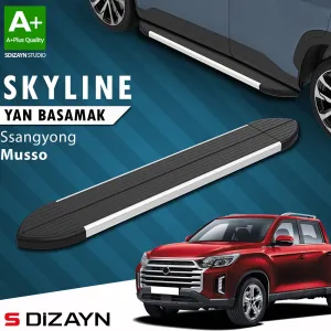 S-Dizayn Ssangyong Musso Skyline Aluminyum Yan Basamak 203 Cm 2018 Üzeri A+ Kalite thumb 1