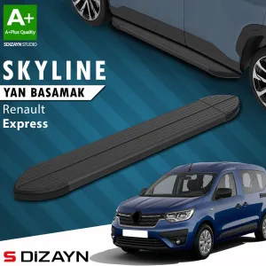 S-Dizayn Renault Express Skyline Siyah Yan Basamak 203 Cm 2021 Üzeri A+ Kalite thumb 1