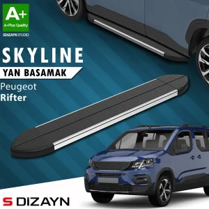 S-Dizayn Peugeot Rifter Skyline Krom Yan Basamak 203 Cm 2019-2023 A+ Kalite thumb 1