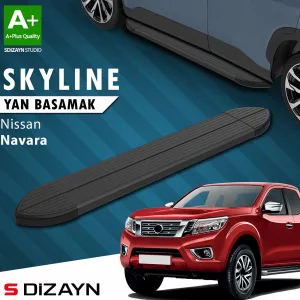 S-Dizayn Nissan Navara 3 Skyline Siyah Yan Basamak 203 Cm 2015 Üzeri A+ Kalite thumb 1