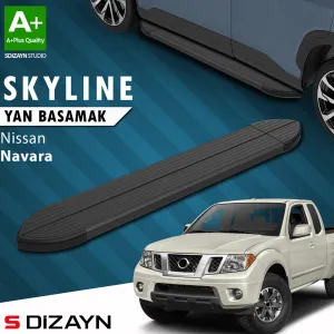 S-Dizayn Nissan Navara 2 Skyline Siyah Yan Basamak 203 Cm 2005-2015 A+ Kalite thumb 1