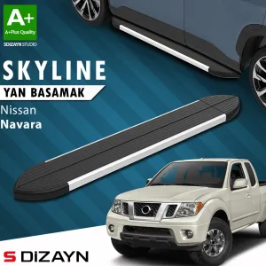 S-Dizayn Nissan Navara 2 Skyline Aluminyum Yan Basamak 203 Cm 2005-2015 A+ Kalite thumb 1