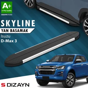 S-Dizayn Isuzu D-Max 3 Skyline Aluminyum Yan Basamak 203 Cm 2019 Üzeri A+ Kalite thumb 1