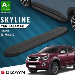 S-Dizayn Isuzu D-Max 2 Skyline Siyah Yan Basamak 203 Cm 2012-2019 A+ Kalite thumb 1