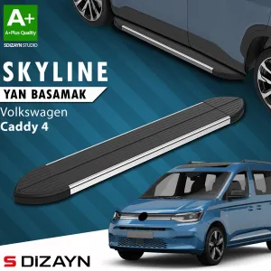 S-Dizayn VW Caddy 4 Skyline Krom Yan Basamak 193 Cm 2020 Üzeri A+ Kalite thumb 1