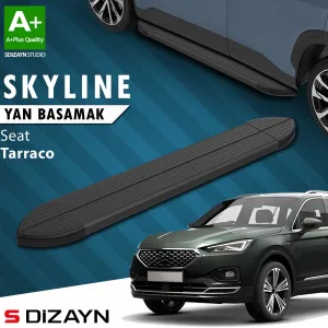 Seat Tarraco 2018-Günümüz (KN2) uyumlu Skyline Siyah Yan Basamak 193 Cm 2018-2024 A+ Kalite modelleri DRS Tuning'de. Kaliteli malzeme, hızlı kargo ve güvenli
