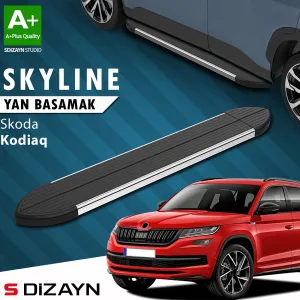 S-Dizayn Skoda Kodiaq Skyline Krom Yan Basamak 193 Cm 2017-2023 A+ Kalite thumb 1
