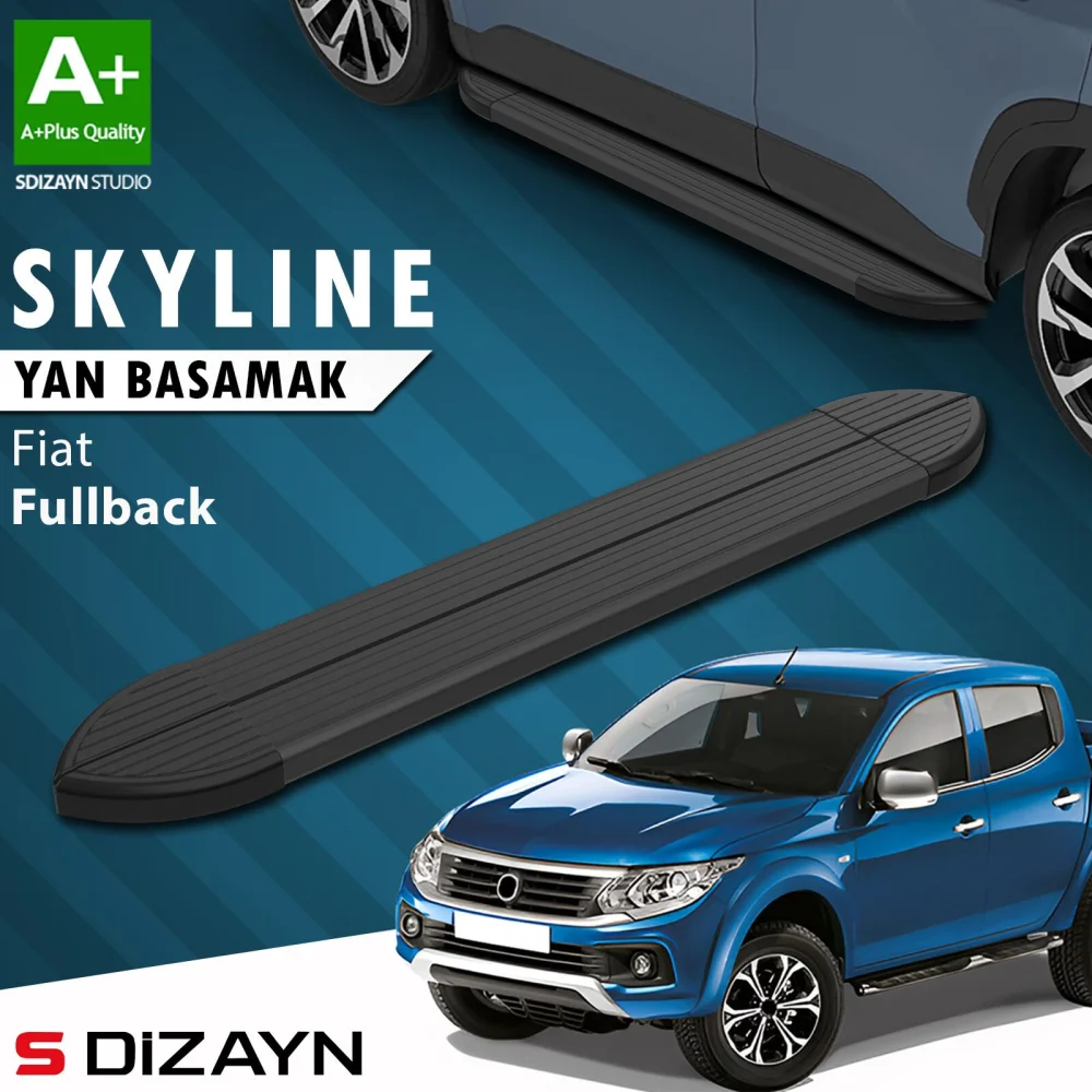Fiat Fullback Skyline Siyah Yan Basamak 193 Cm 2016-2019 A+ Kalite