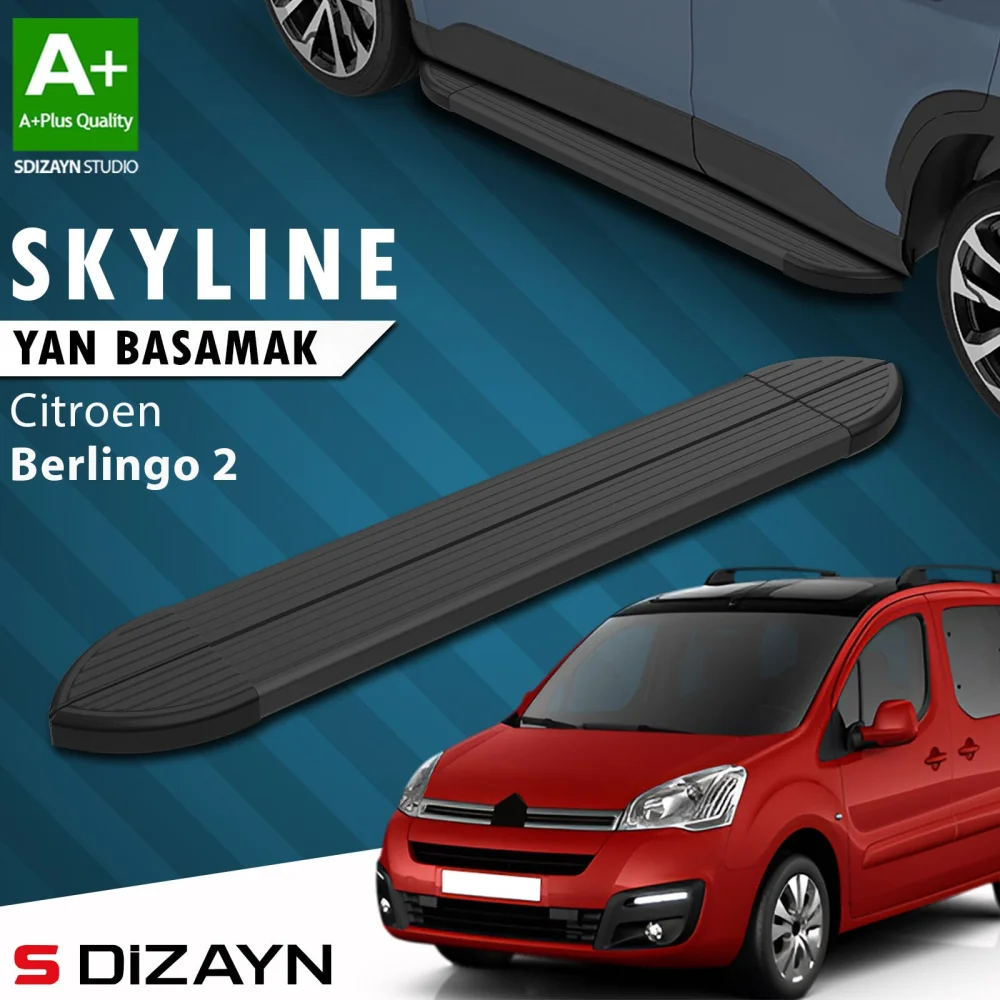 Citroen Berlingo 2 Skyline Siyah Yan Basamak 193 Cm 2008-2018 A+ Kalite