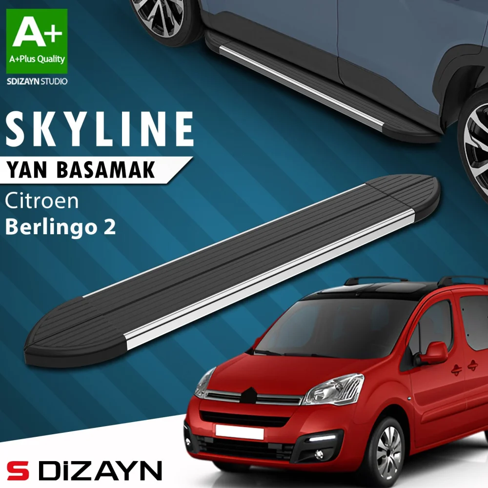 Citroen Berlingo 2 Skyline Krom Yan Basamak 193 Cm 2008-2018 A+ Kalite