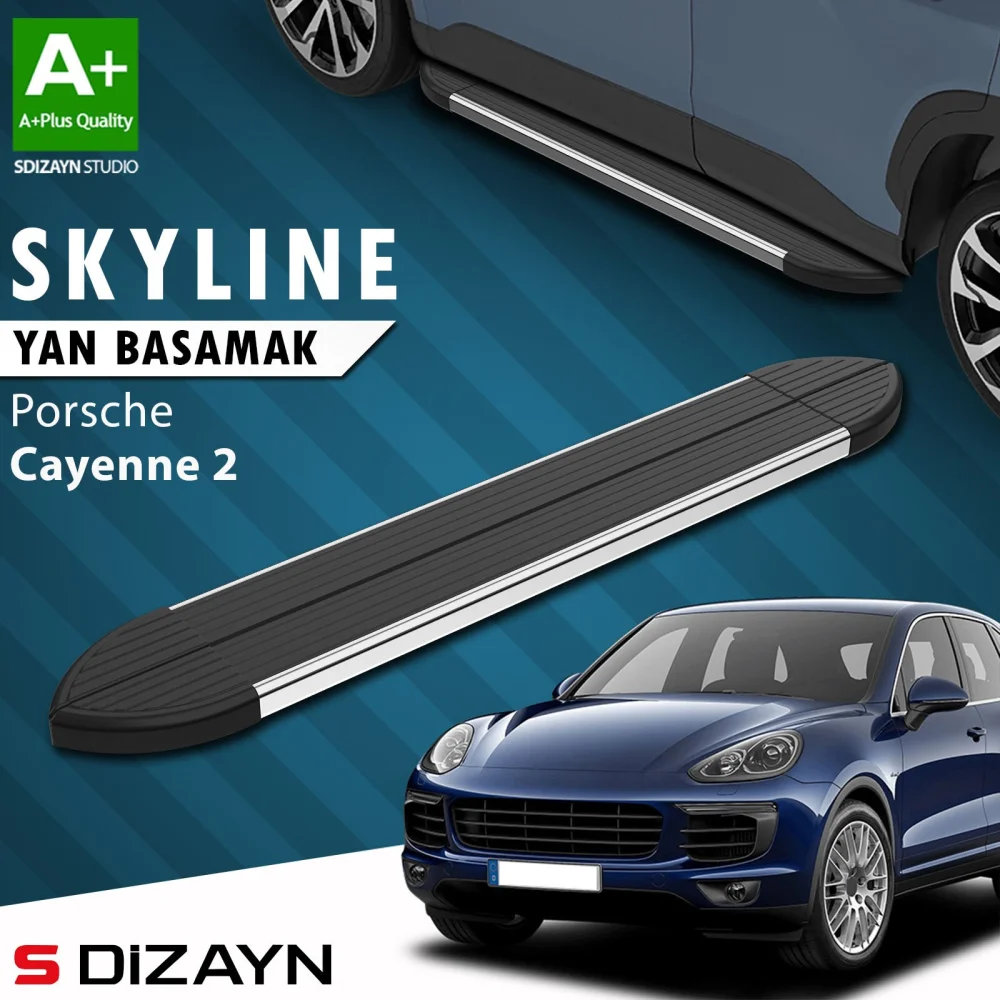 Porsche Cayenne 2 Skyline Krom Yan Basamak 193 Cm 2011-2017 A+ Kalite