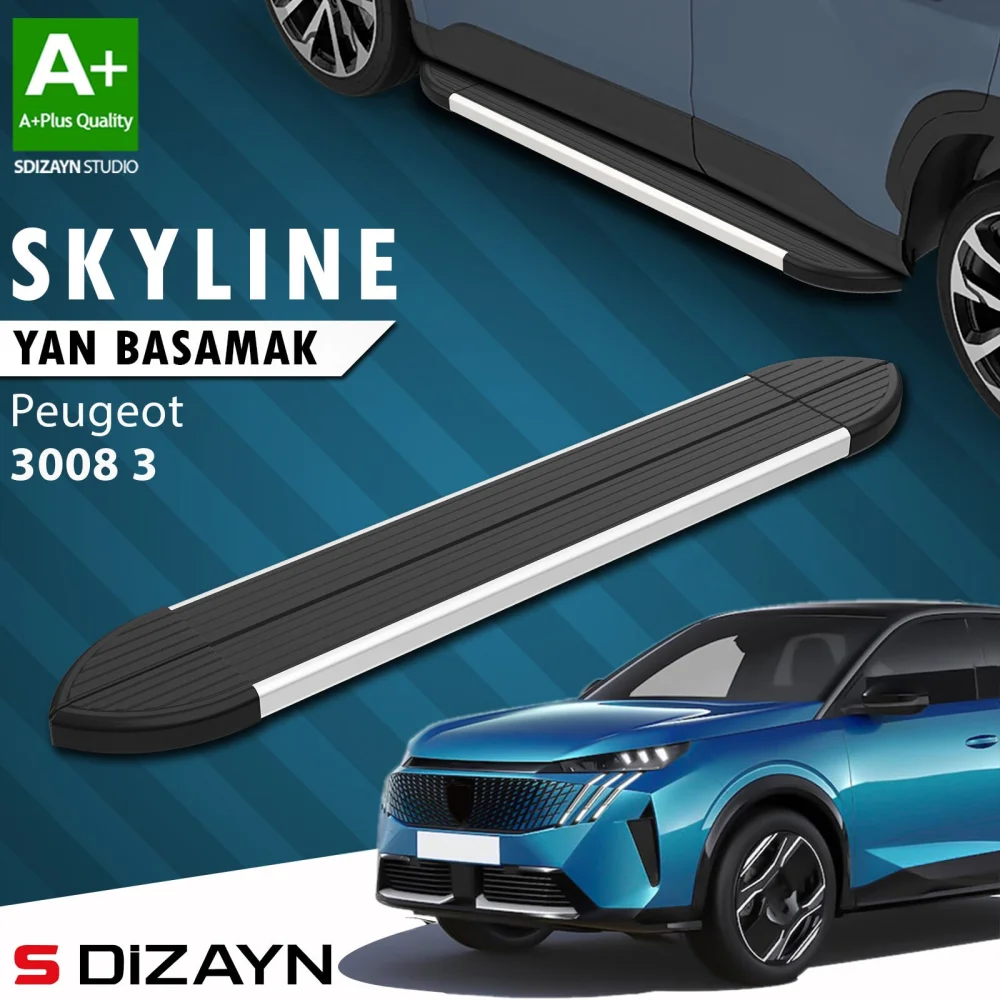 Peugeot 3008 3 Skyline Aluminyum Yan Basamak 183 Cm 2024 Üzeri A+ Kalite